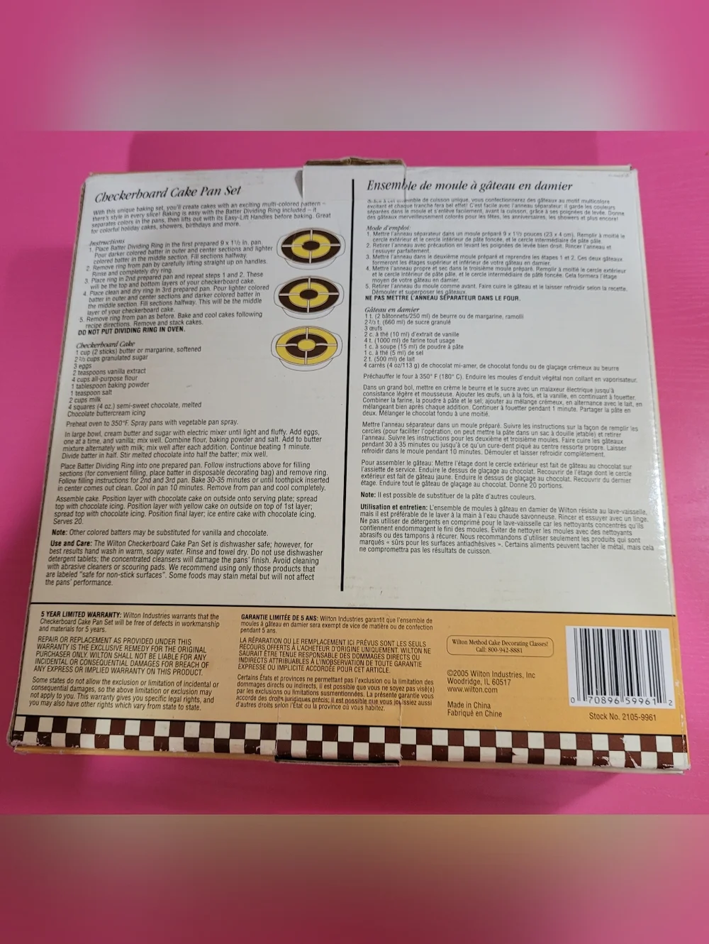Wilton 2005 Checkerboard Cake Pan Set